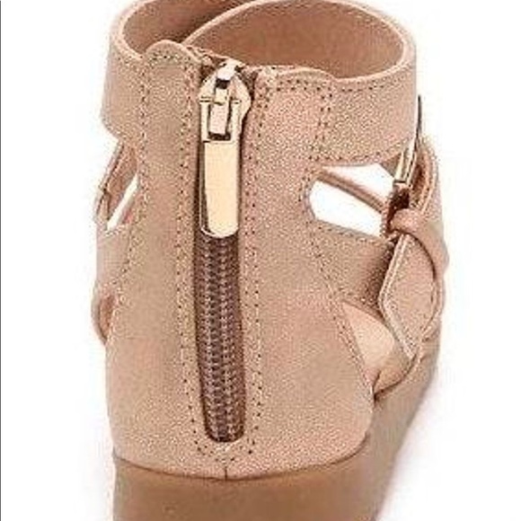 Girls Shimmery Champagne Sandals - Picture 2 of 3